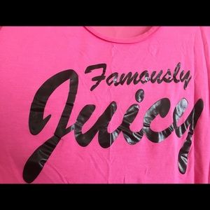 Pink juicy sheer short sleeve shirt
